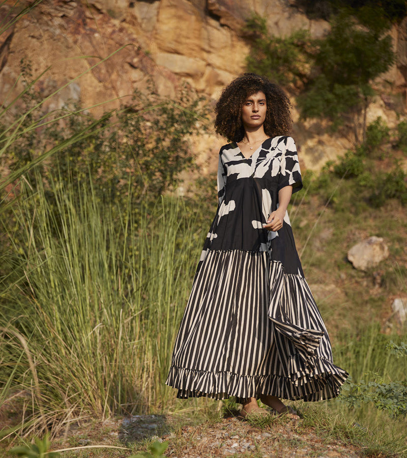 Longing Days Maxi Dress Dress by Khara Kapas in black for women Worldwide