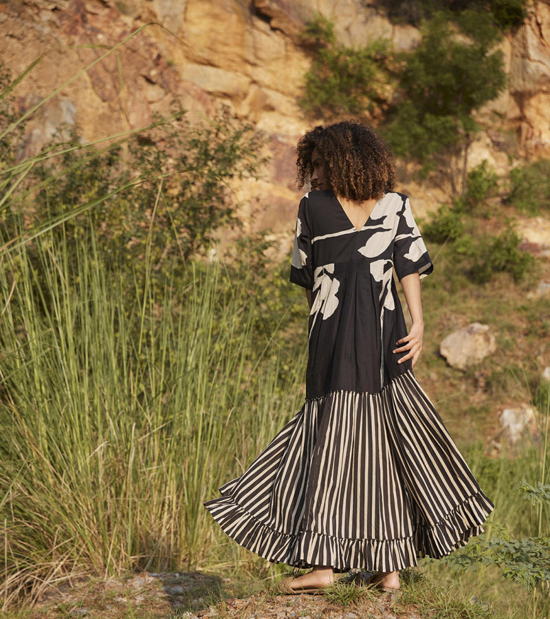 Longing Days Maxi Dress Dress by Khara Kapas in black for women Worldwide