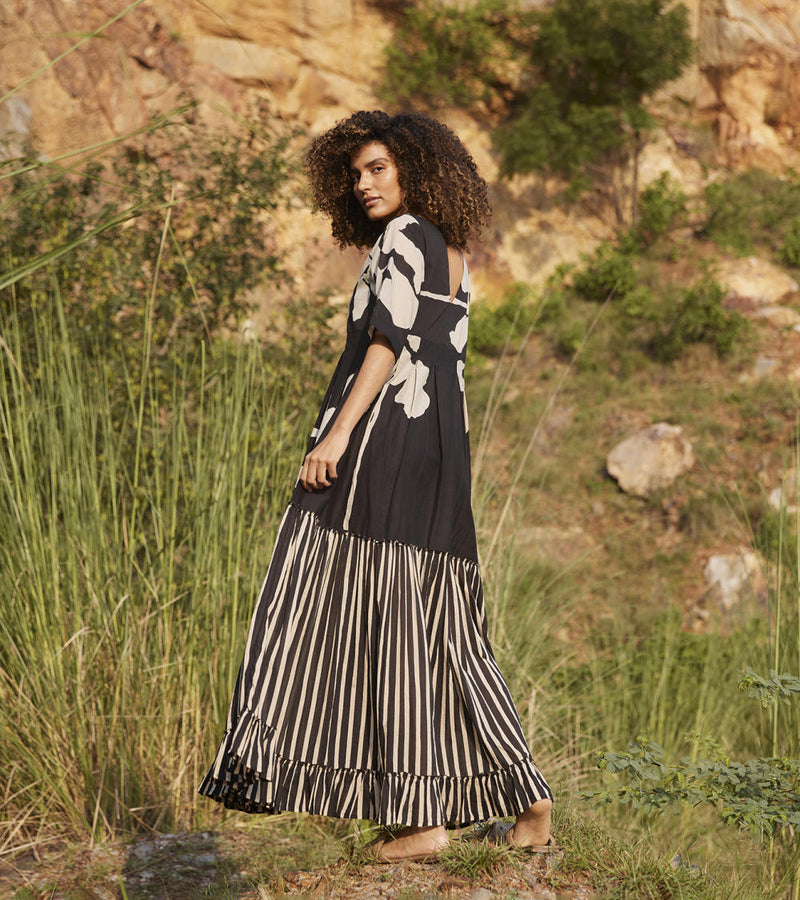 Longing Days Maxi Dress Dress by Khara Kapas in black for women Worldwide