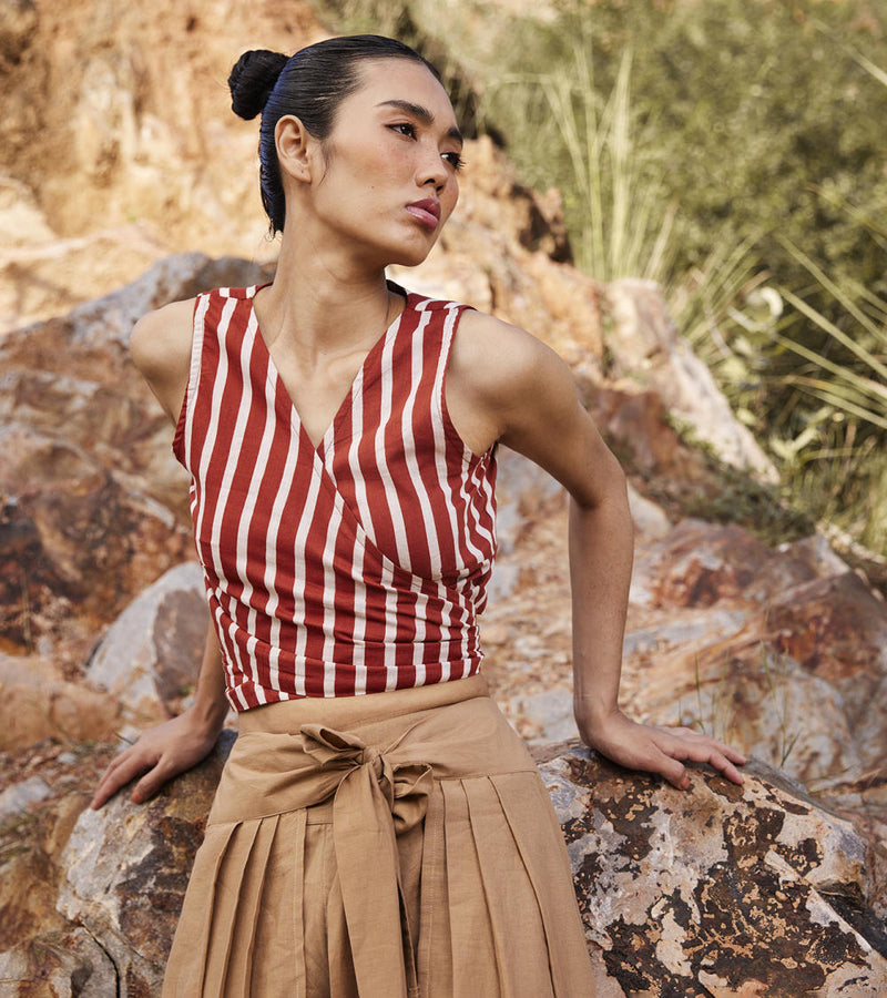 Threads Of Hope Wrap Top Top & Tunics by Khara Kapas for women Worldwide