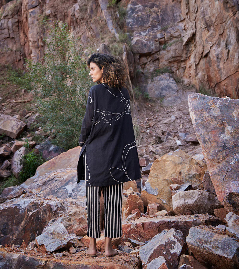 Under the Moon Co-ord Set Co-ord Set by Khara Kapas in black for women Worldwide