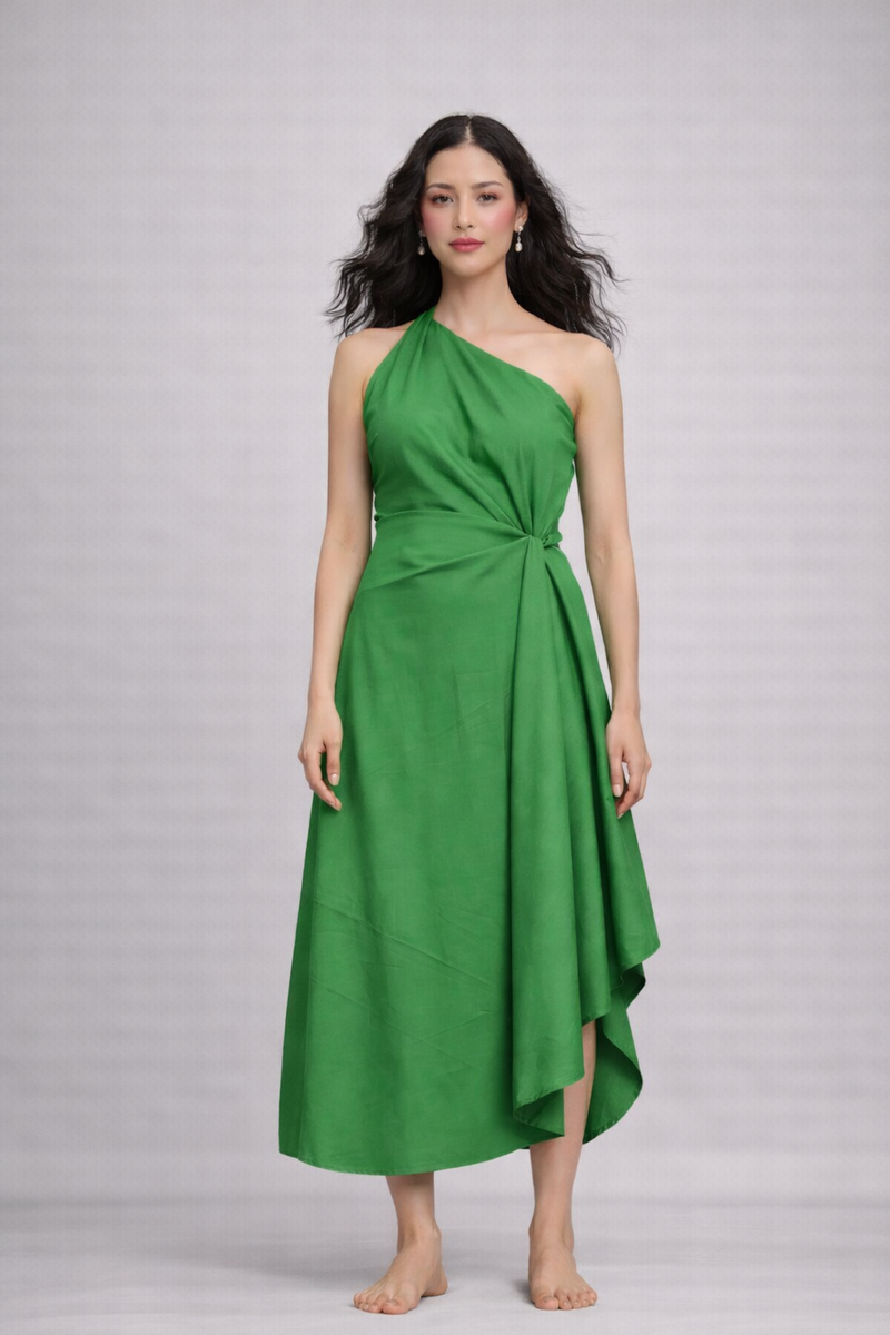 Green Pastures Dress by Khara Kapas for women Worldwide