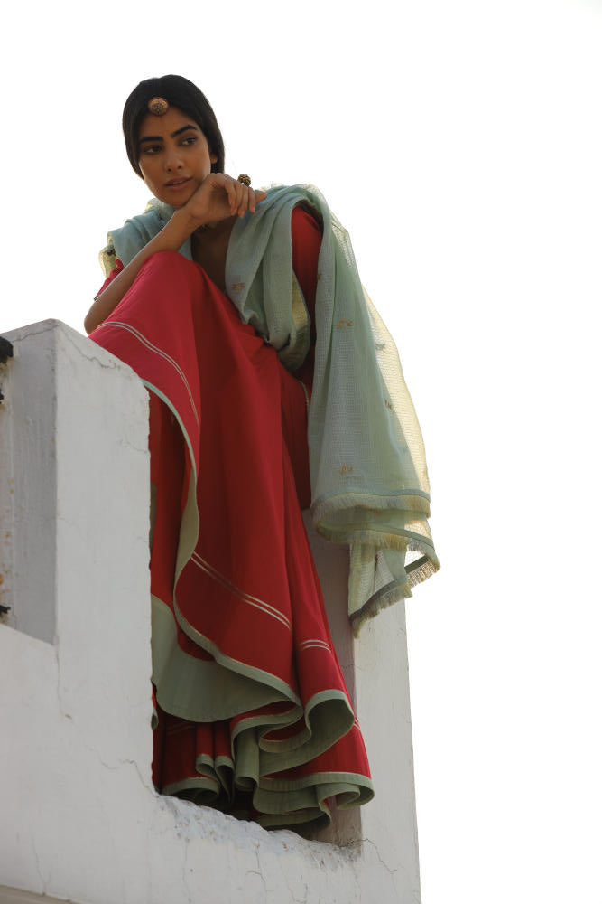 Khwaab sharara set cotton Kurta/Kurta Sets by Khara Kapas for women Worldwide
