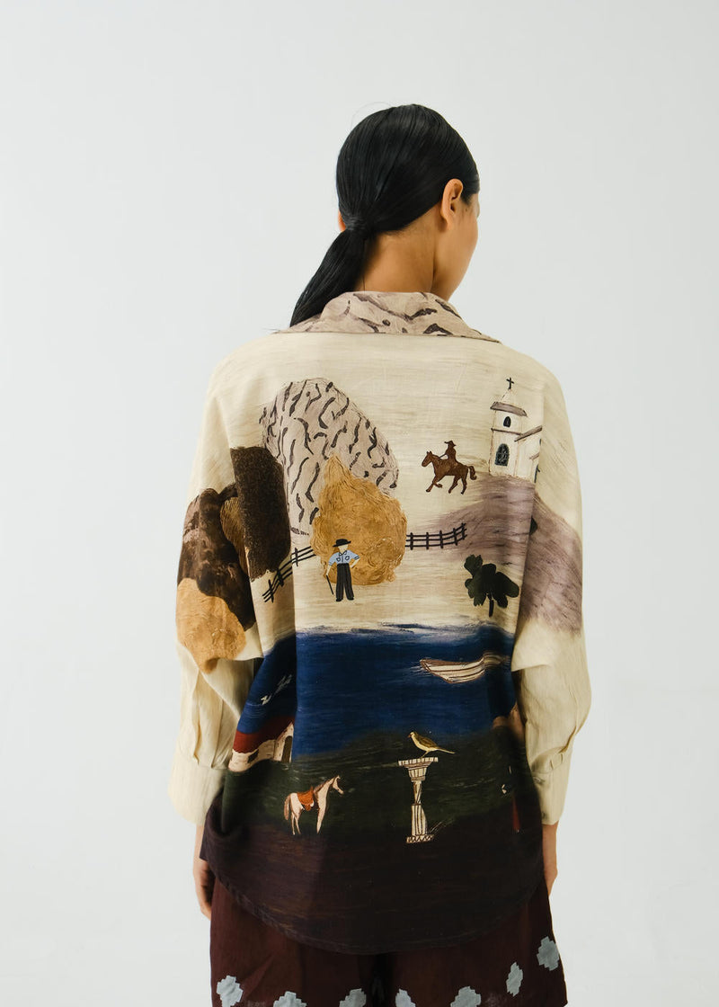 Kiera Shirt-Village Print cotton by CORD for women Worldwide