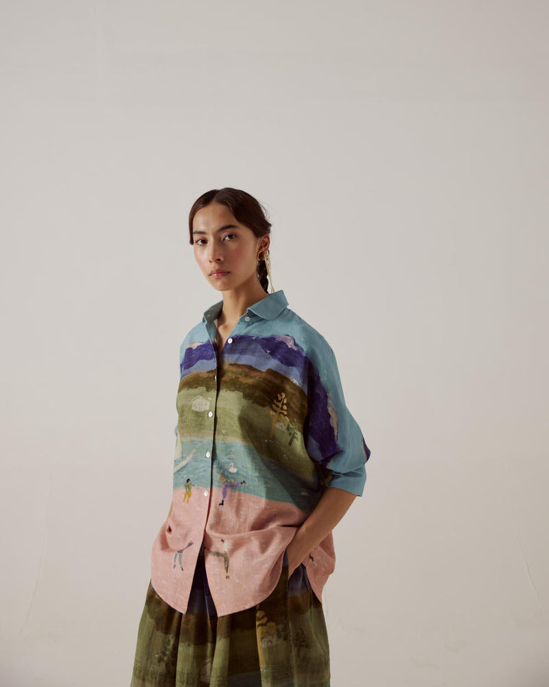 Kiera Shirt-Skater cotton by CORD in multi for women Worldwide