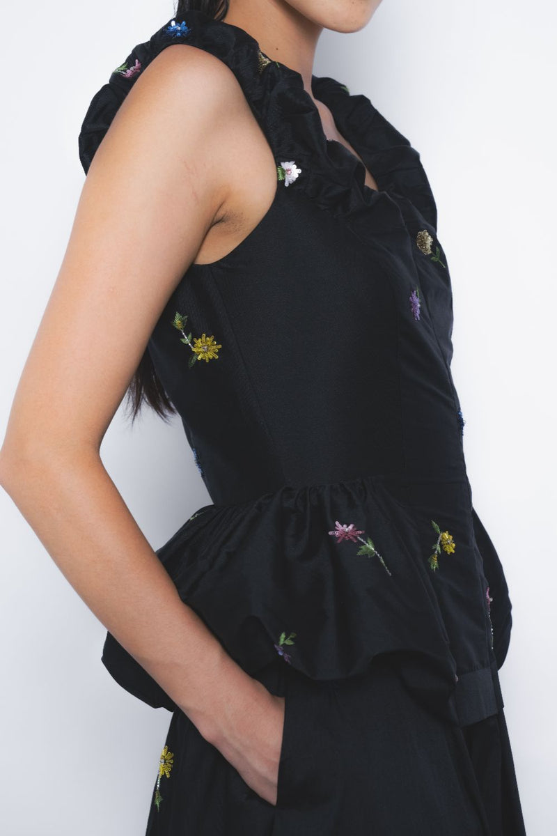 Koharu Dress - Black by Leh Studios in black color for women Worldwide