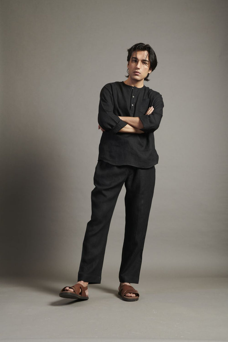 Kohl Linen Men's Pyjama Set linen by Saphed Men for men Worldwide
