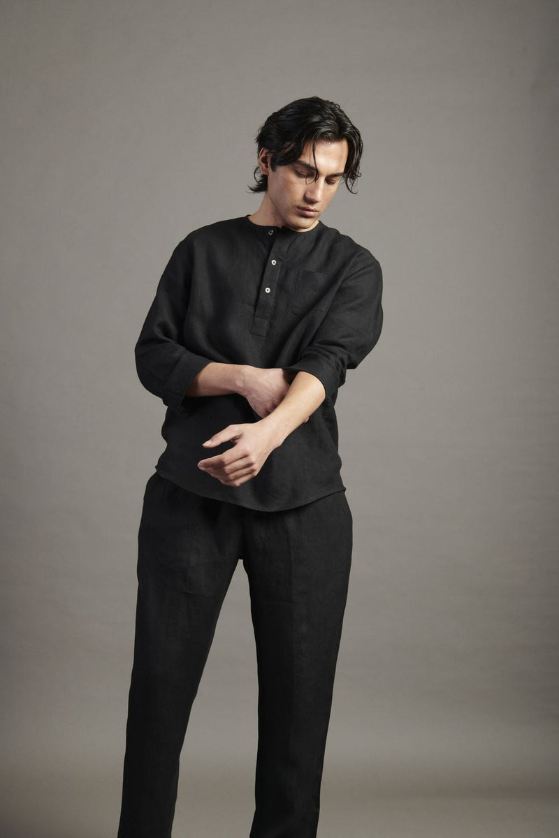 Kohl Linen Men's Pyjama Set linen by Saphed Men for men Worldwide