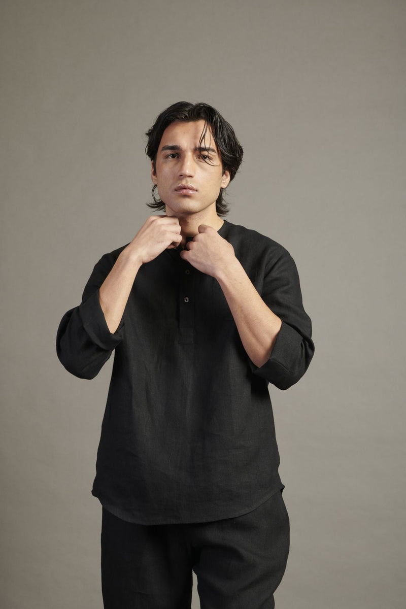 Kohl Linen Men's Pyjama Set linen by Saphed Men for men Worldwide