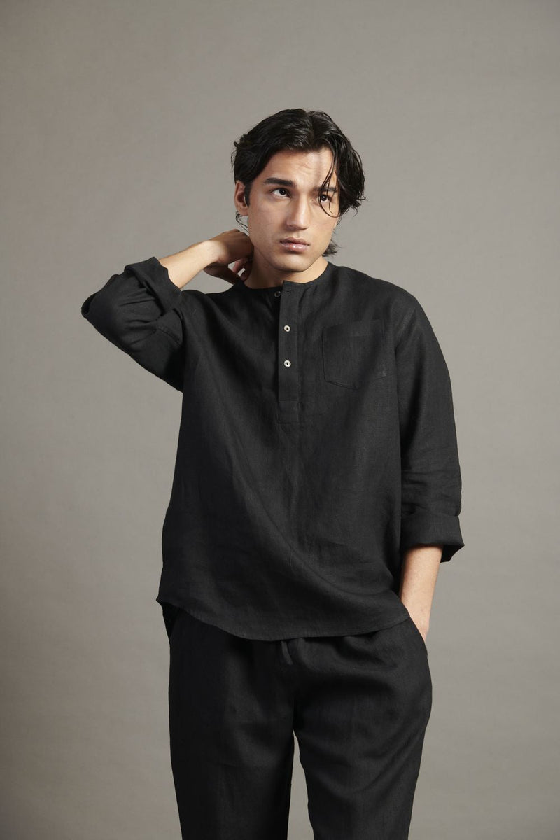 Kohl Linen Men's Pyjama Set linen by Saphed Men for men Worldwide