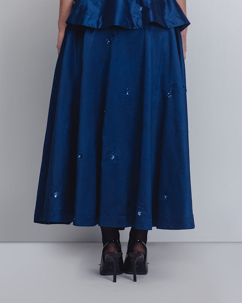 Lara Skirt - Indigo cotton by Leh Studios for women Worldwide