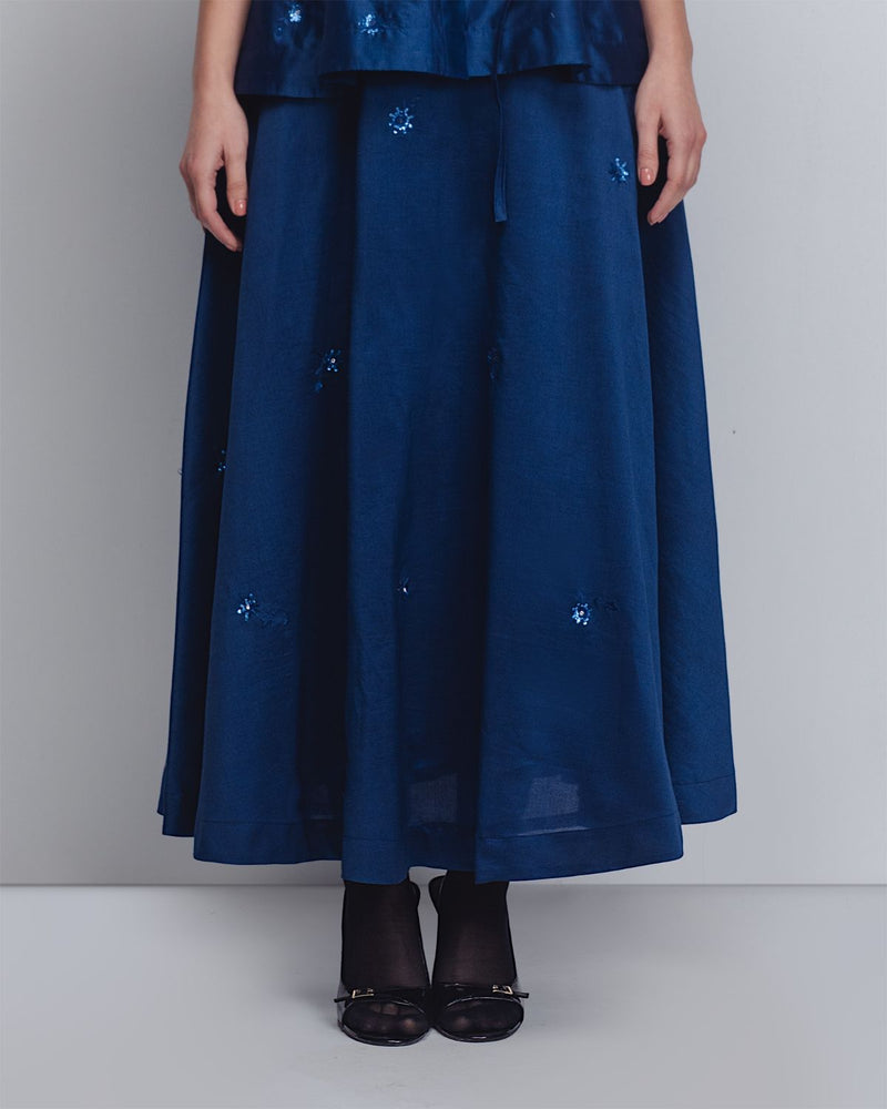 Lara Skirt - Indigo cotton by Leh Studios for women Worldwide