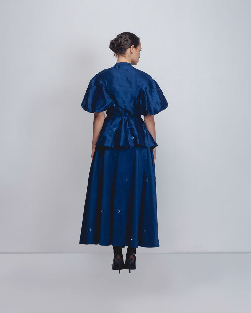 Lara Skirt - Indigo cotton by Leh Studios for women Worldwide