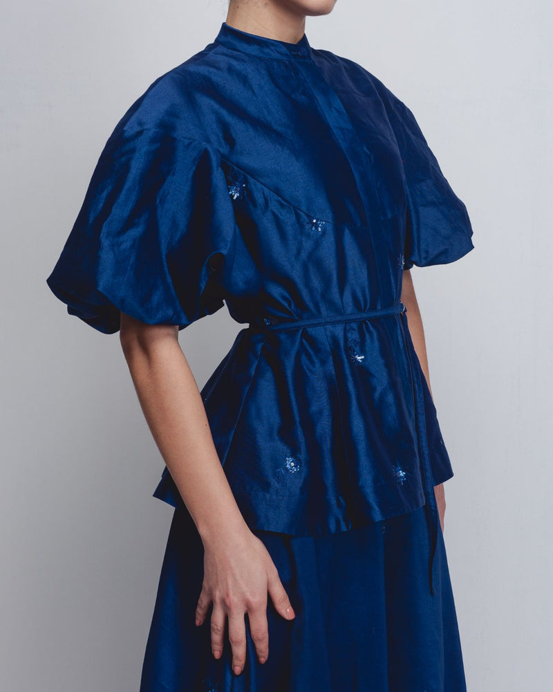Lara Top - Indigo cotton by Leh Studios for women Worldwide