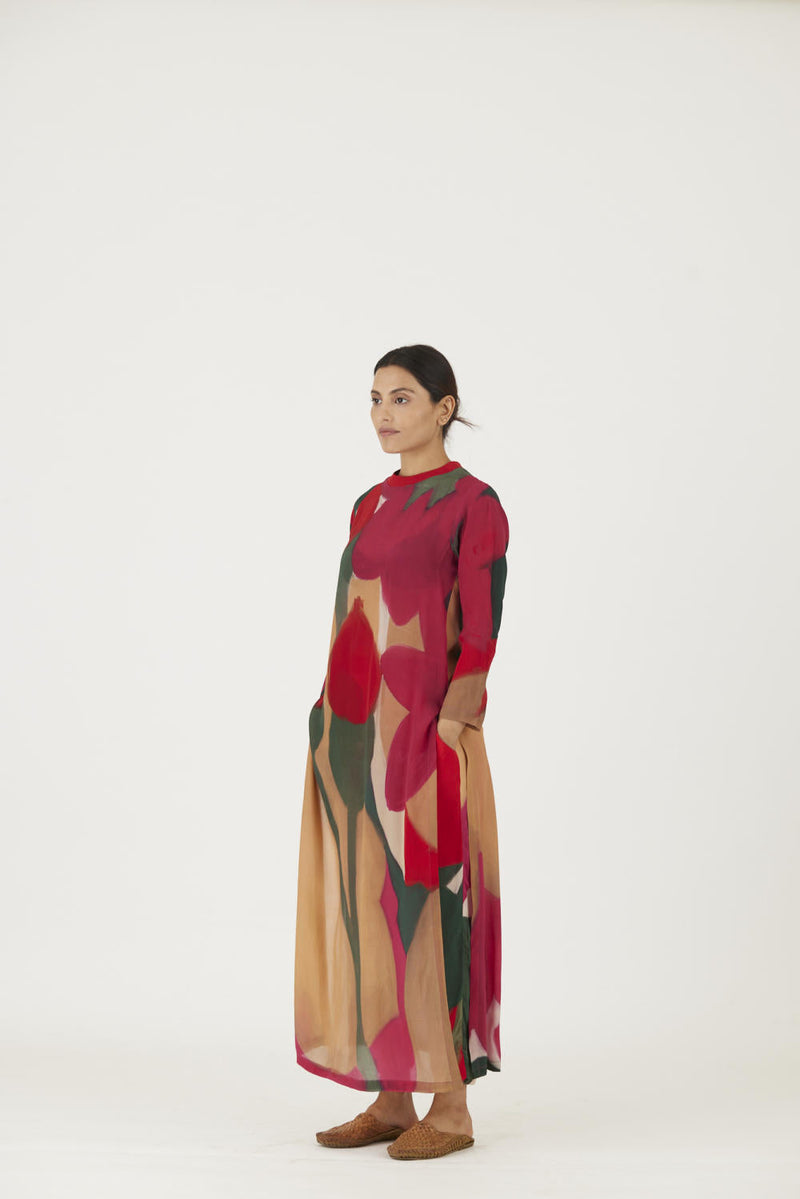 LEI LANI RED LONG KURTA SET Kurta Sets by Yam for women Worldwide