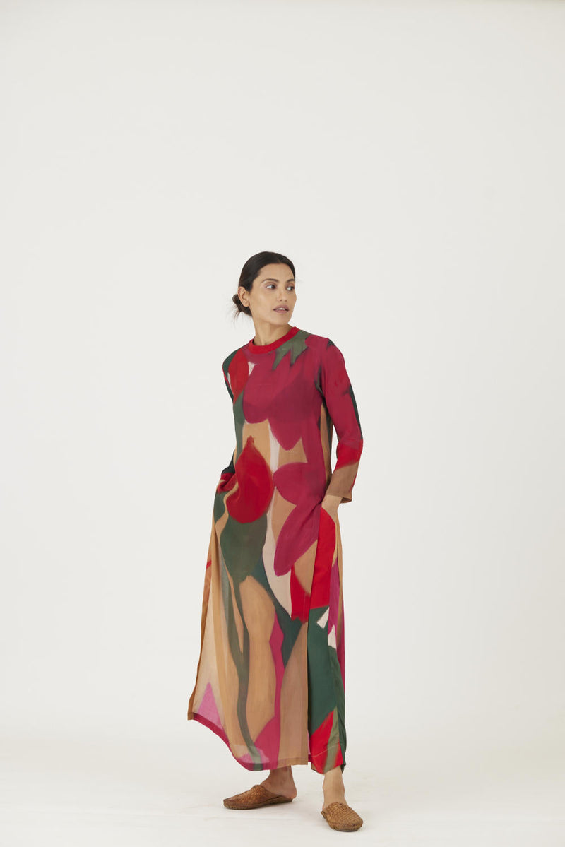 LEI LANI RED LONG KURTA SET Kurta Sets by Yam for women Worldwide