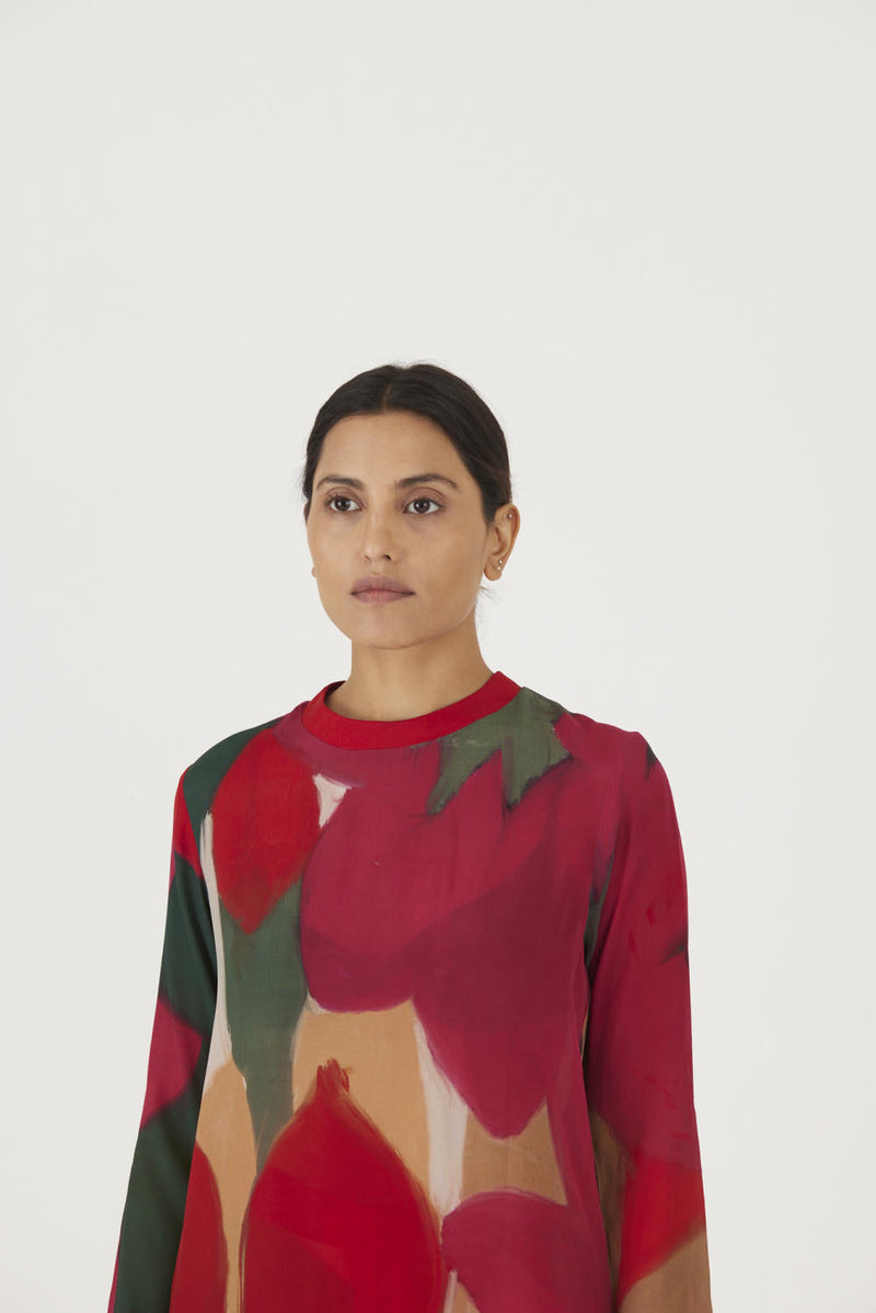 LEI LANI RED LONG KURTA SET Kurta Sets by Yam for women Worldwide