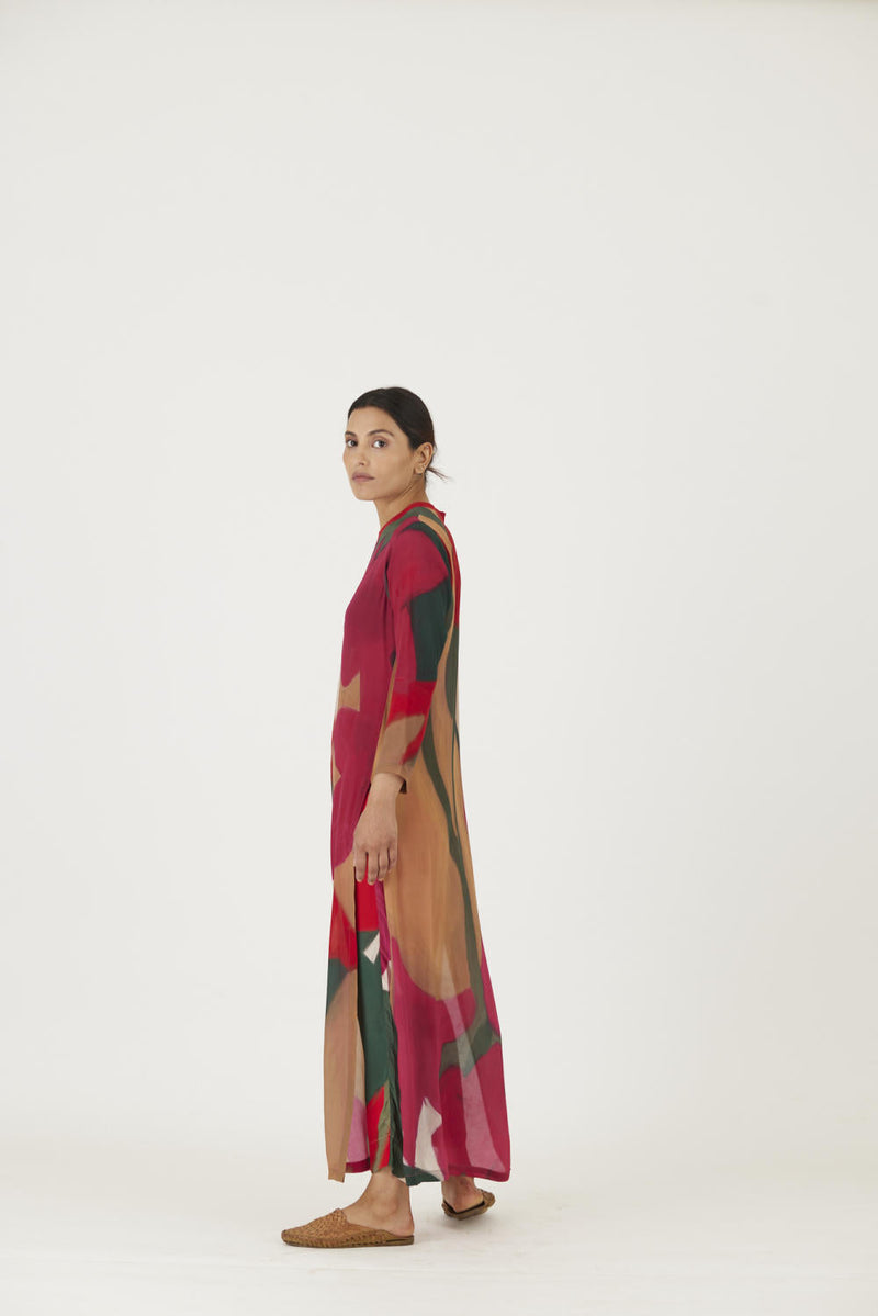 LEI LANI RED LONG KURTA SET Kurta Sets by Yam for women Worldwide