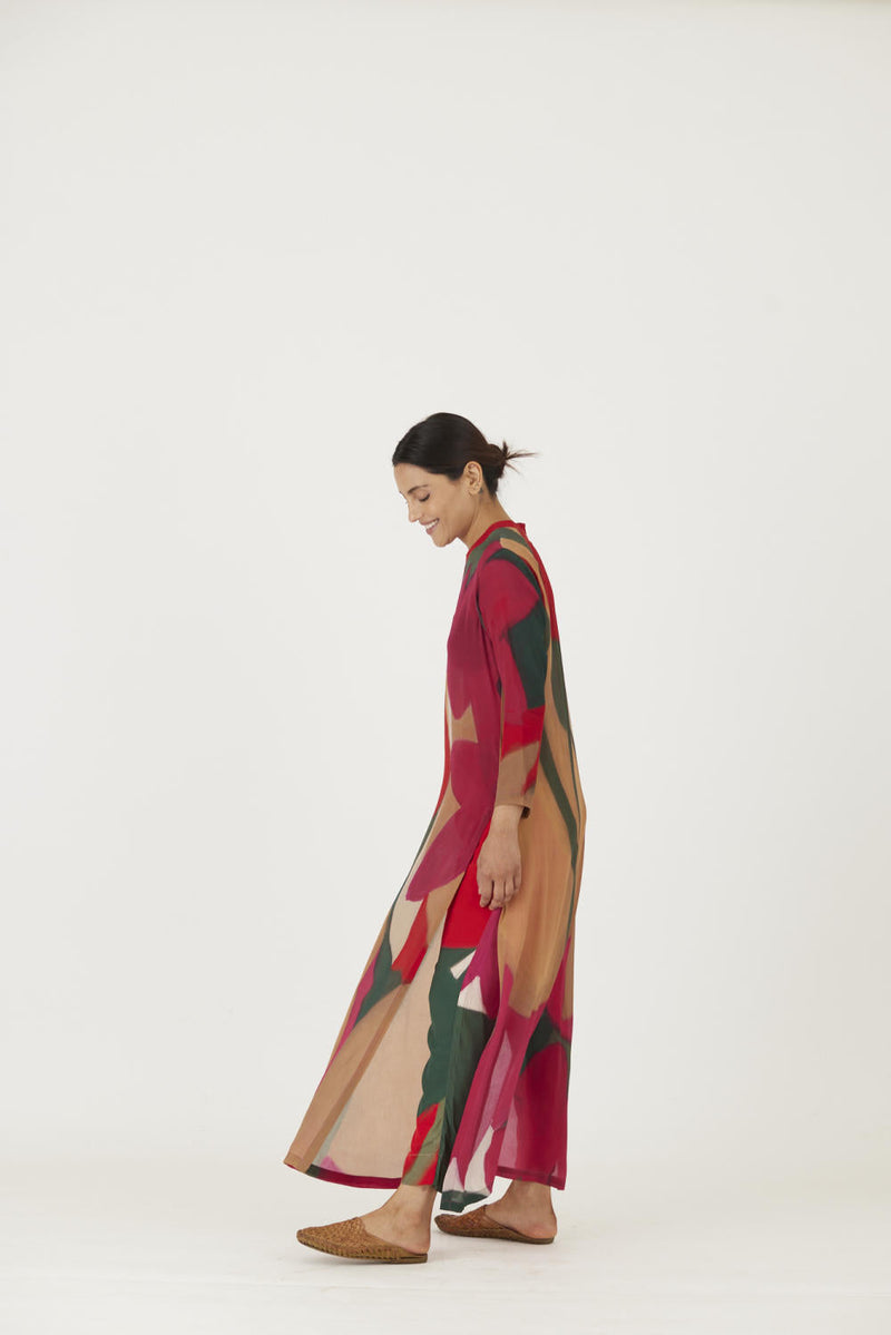 LEI LANI RED LONG KURTA SET Kurta Sets by Yam for women Worldwide