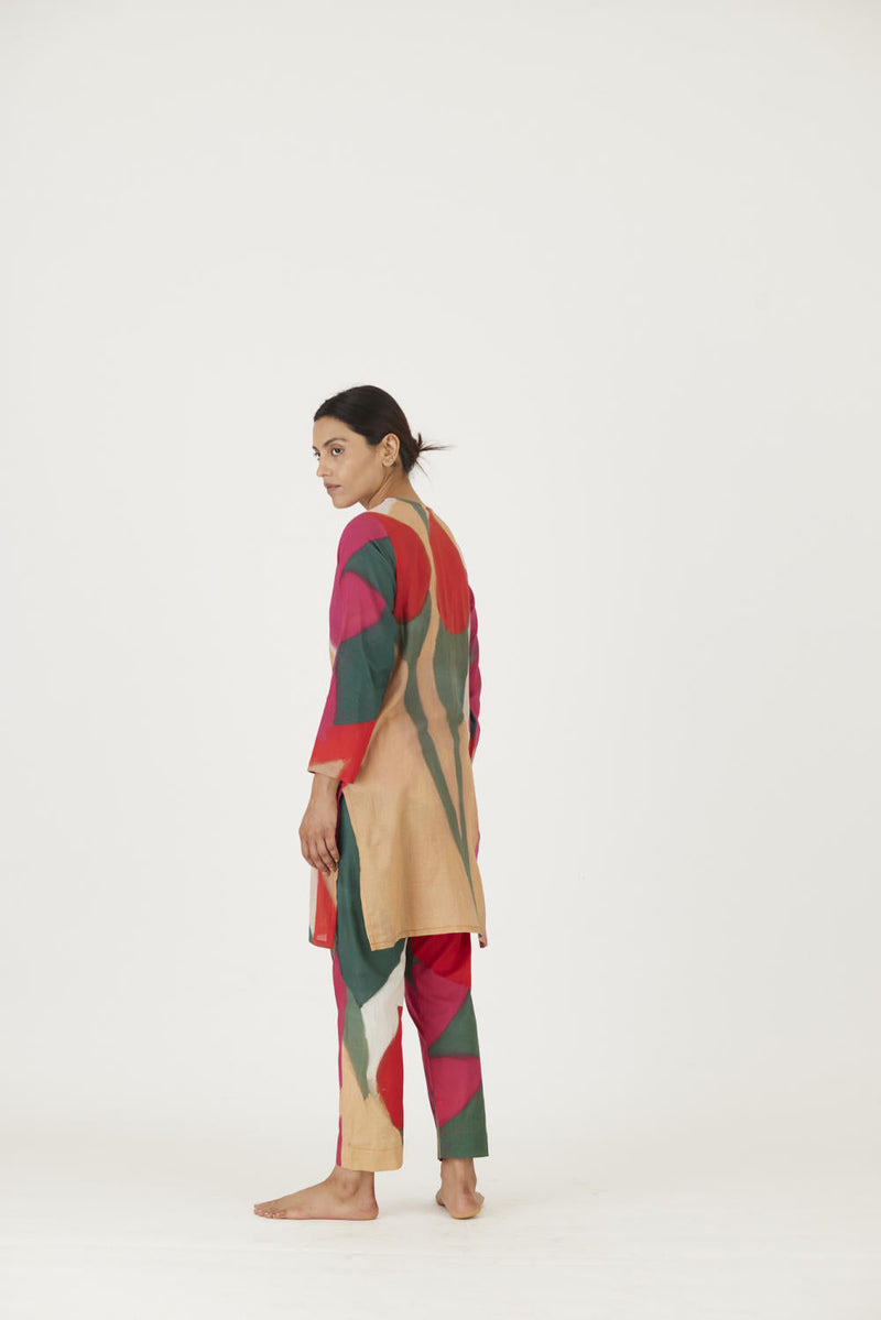 LEI LANI RED SHORT KURTA SET Kurta Sets by Yam for women Worldwide