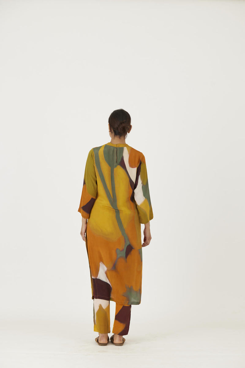 LEI LANI YELLOW LONG KURTA SET Kurta Sets by Yam for women Worldwide