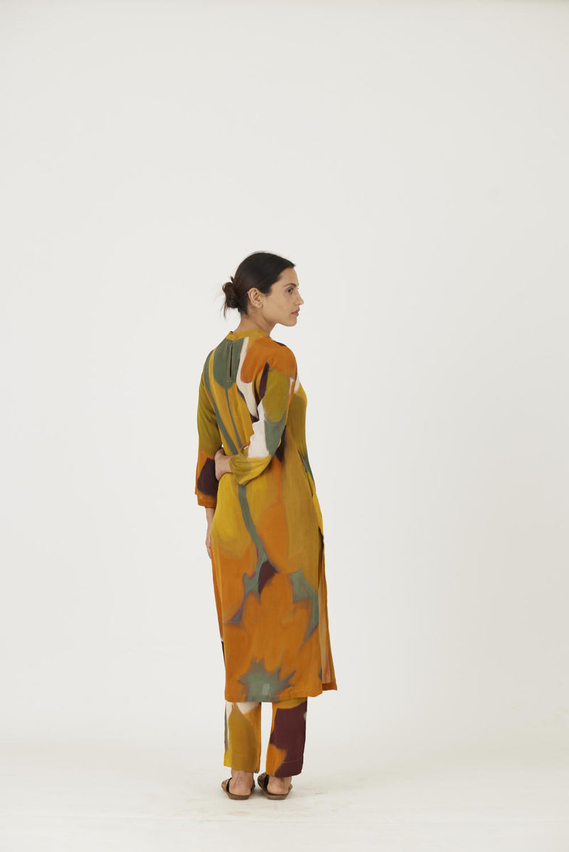 LEI LANI YELLOW LONG KURTA SET Kurta Sets by Yam for women Worldwide