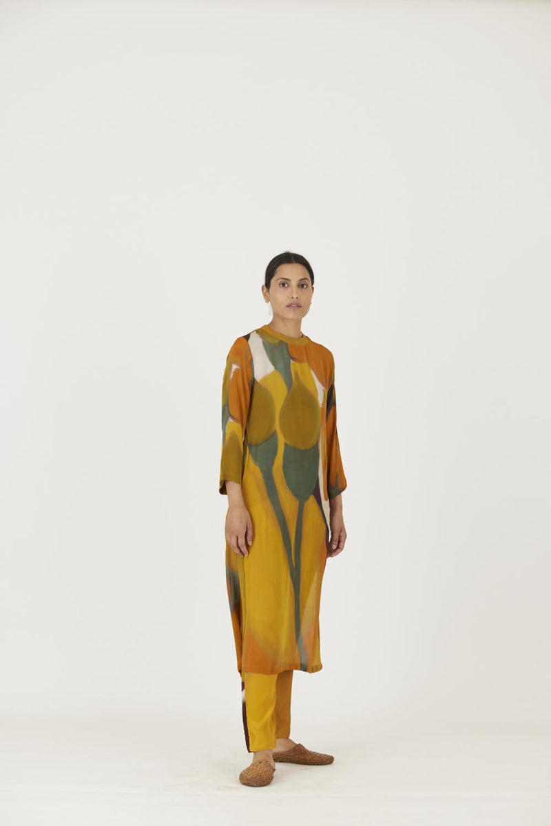 LEI LANI YELLOW LONG KURTA SET Kurta Sets by Yam for women Worldwide