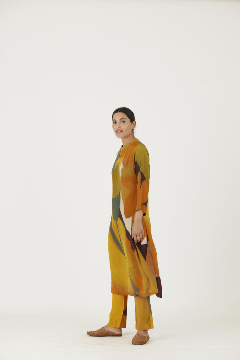 LEI LANI YELLOW LONG KURTA SET Kurta Sets by Yam for women Worldwide