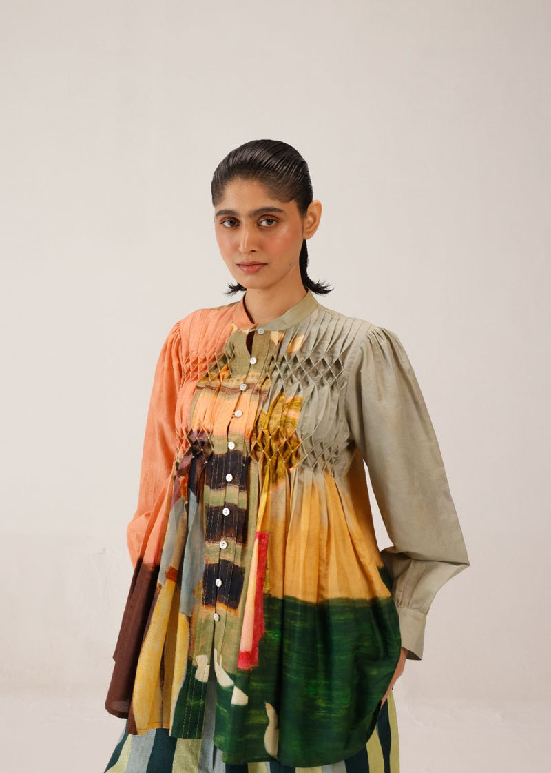 LENI TOP - MORNING COFFEE cotton by CORD for women Worldwide