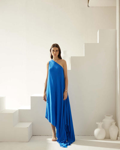 Cobalt blue maxi dress