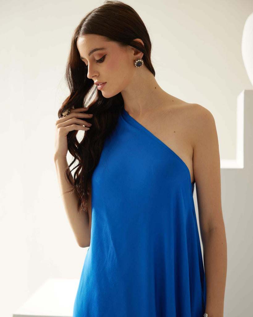 Cobalt blue maxi dress