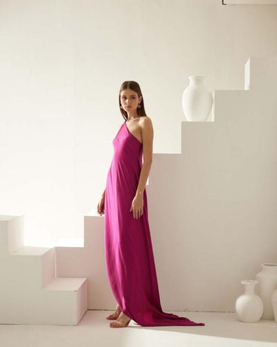 Wine maxi dress