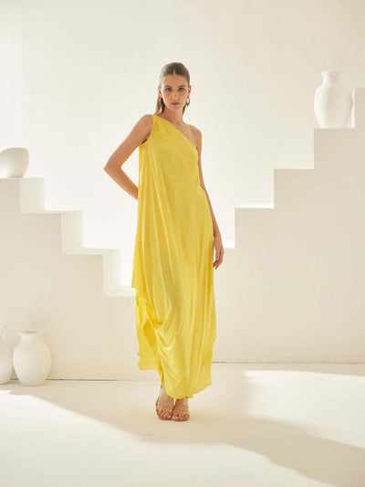 Yellow maxi dress