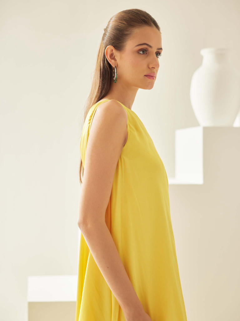 Yellow maxi dress