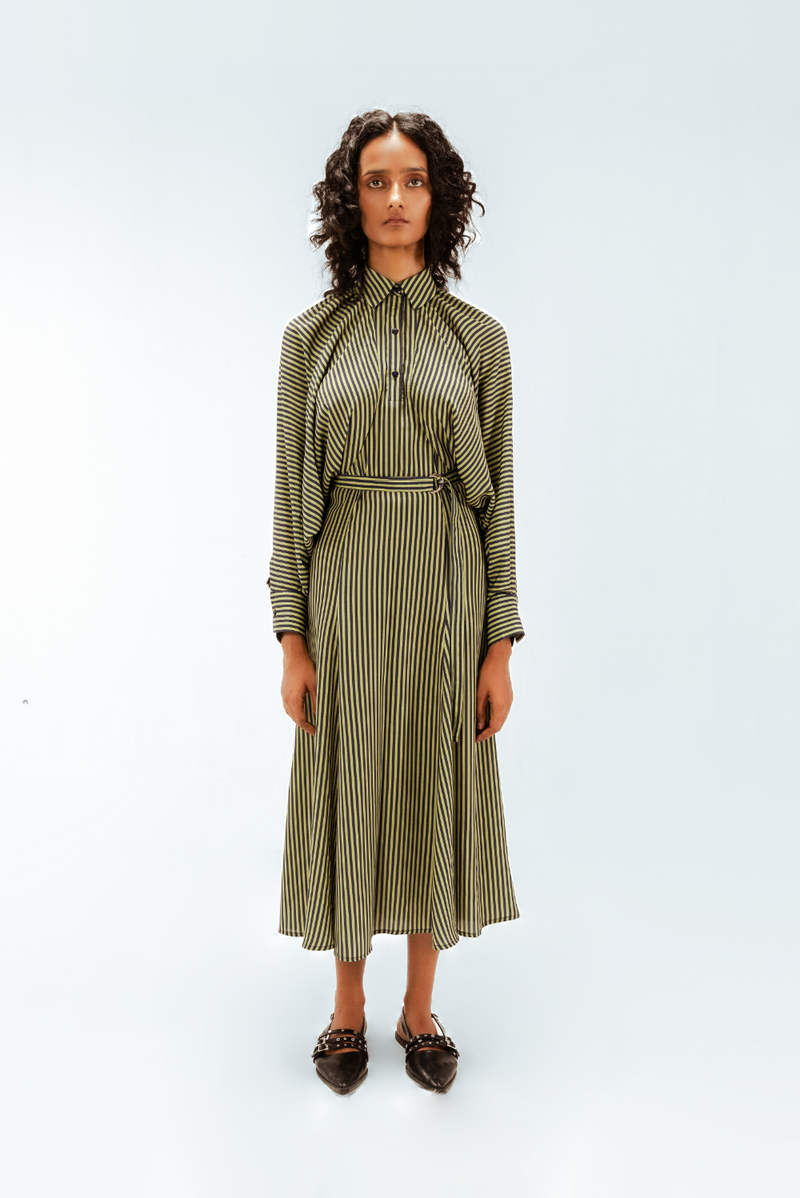 Bernie Crepe Dress mul by Leh Studios in multi color for women Worldwide