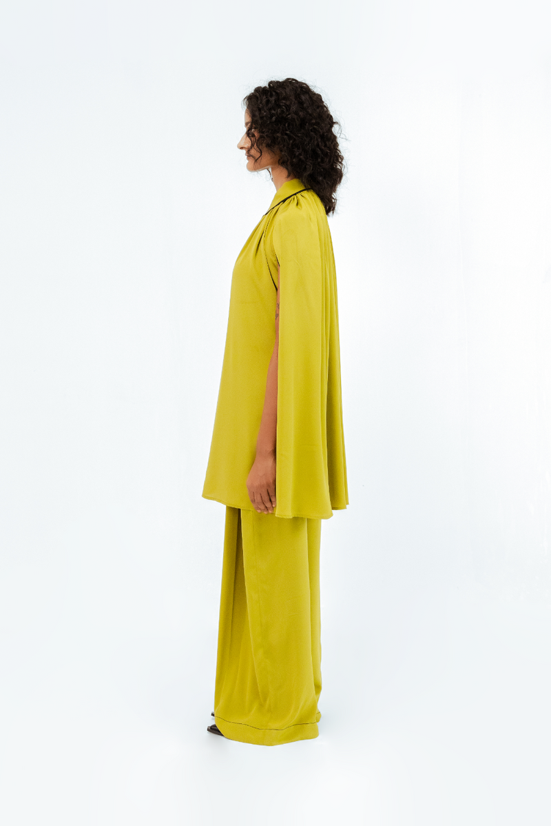 Cherice Crepe Shirt & Pant Set mul by Leh Studios in multi color for women Worldwide