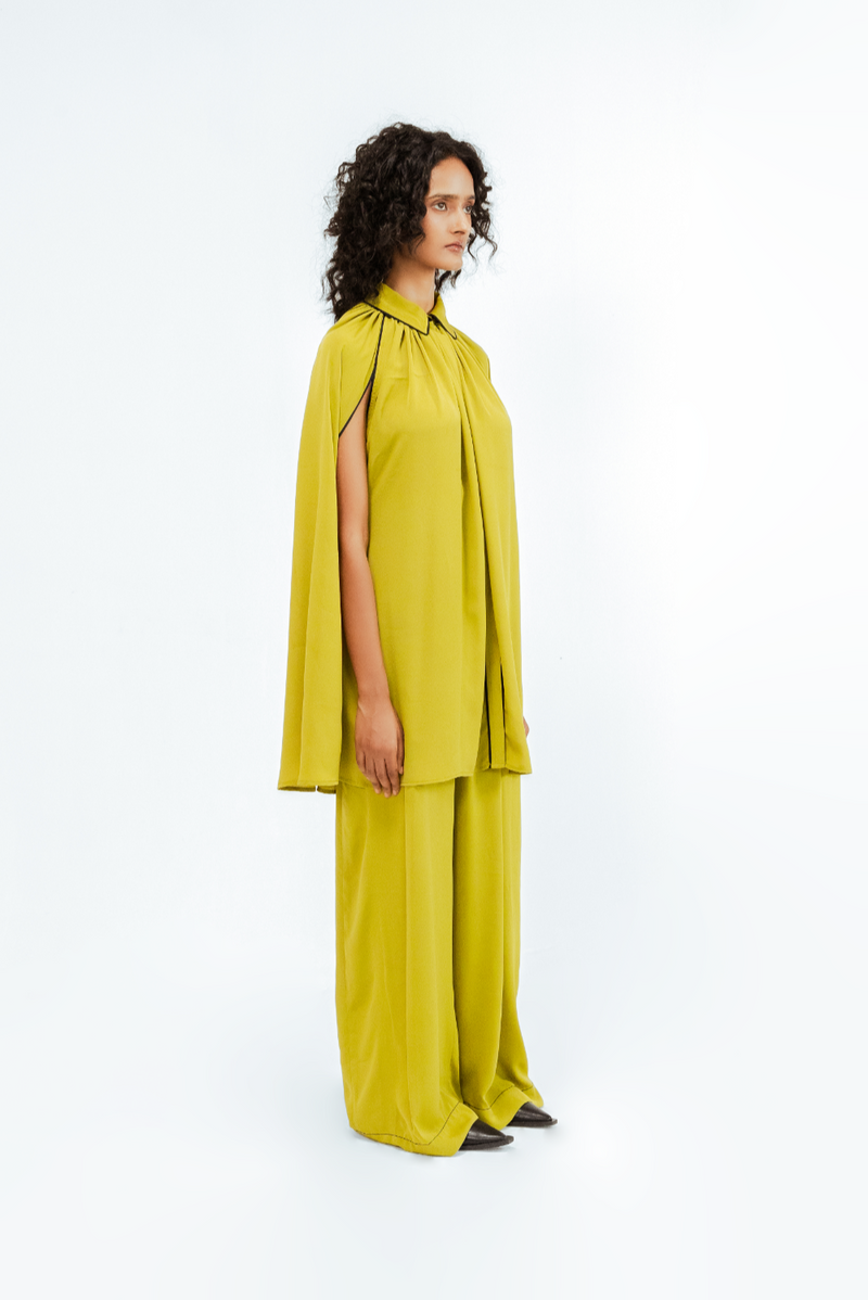 Cherice Crepe Shirt & Pant Set mul by Leh Studios in multi color for women Worldwide