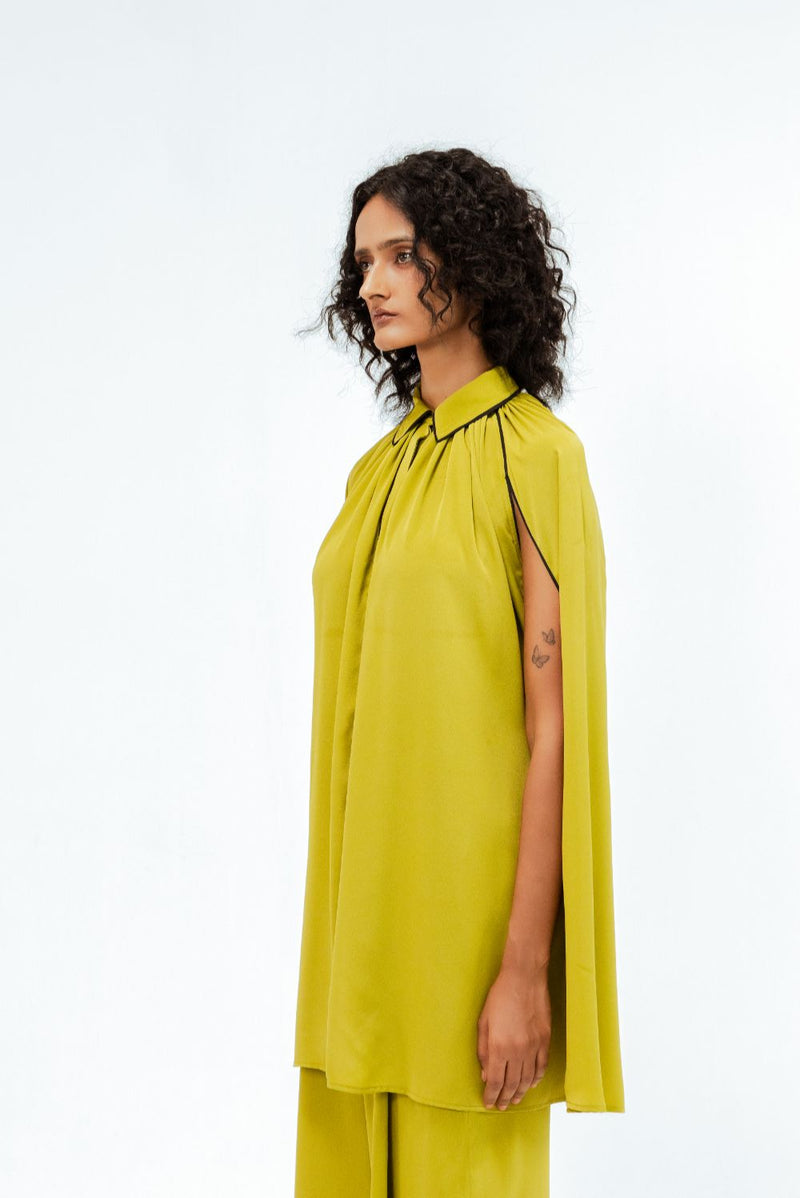 Cherice Crepe Shirt & Pant Set mul by Leh Studios in multi color for women Worldwide