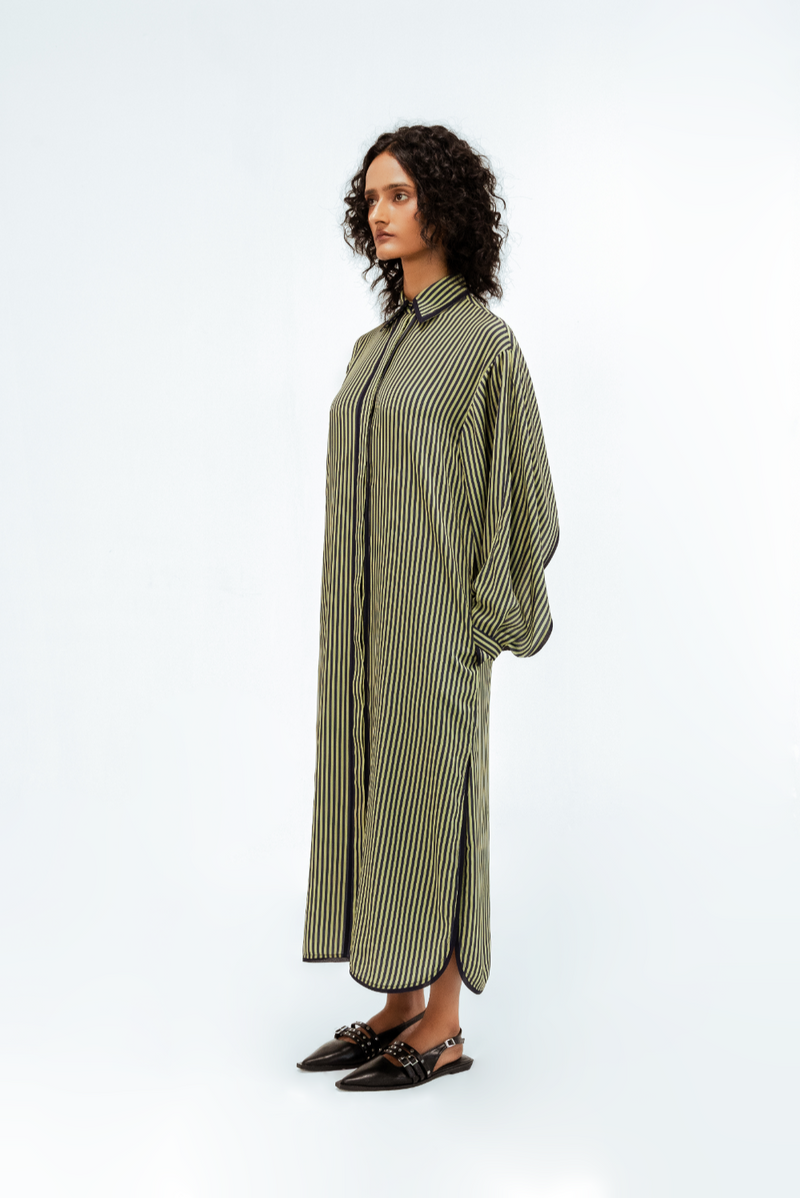 Elian Crepe Shirt Dress mul by Leh Studios in multi color for women Worldwide