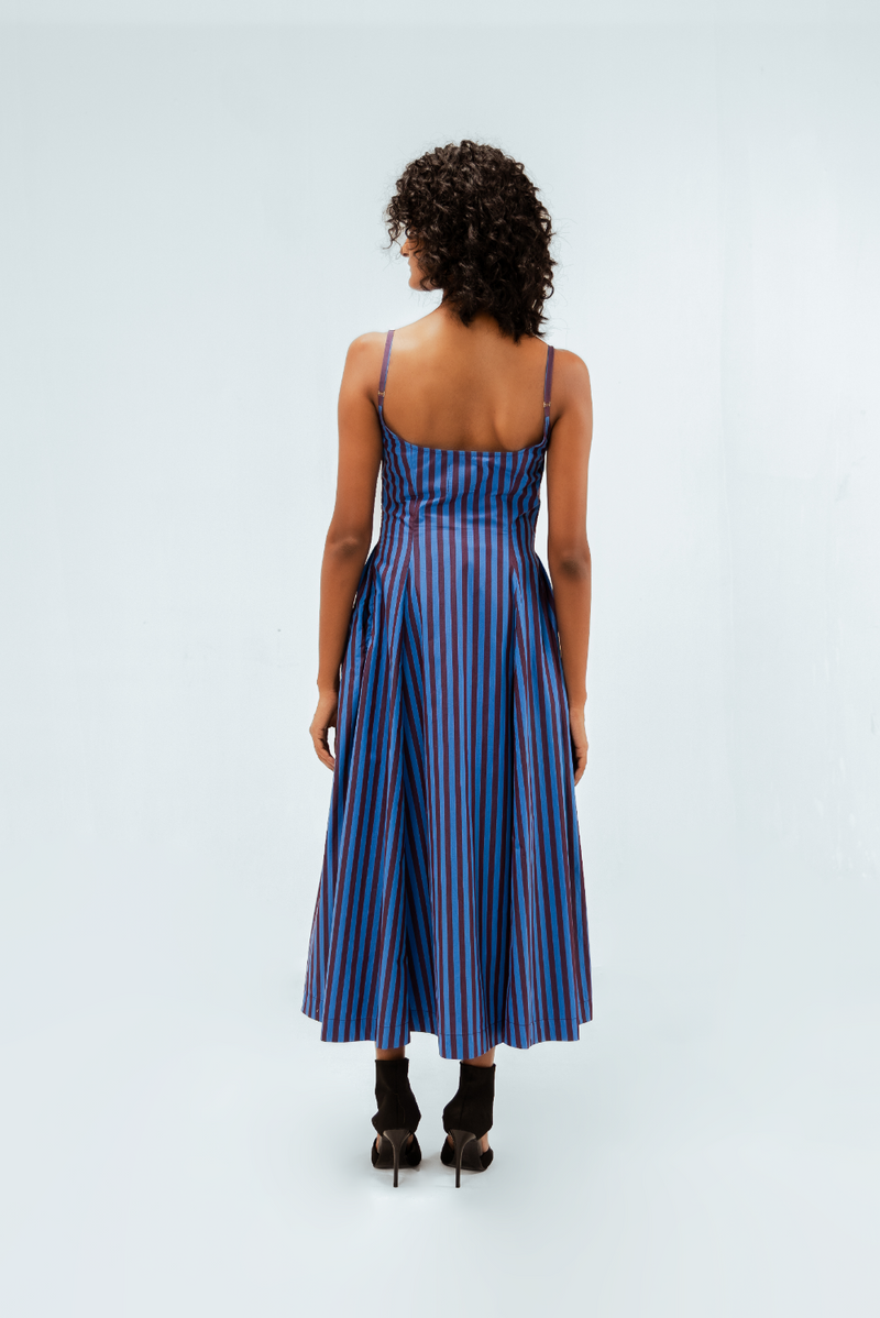 Meva Dress 100% cotton by Leh Studios in multi color for women Worldwide