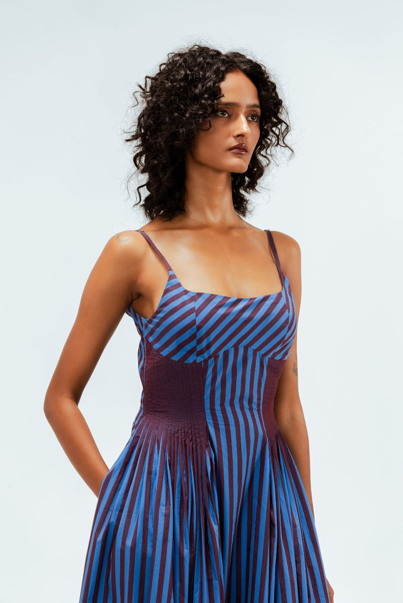 Meva Dress 100% cotton by Leh Studios in multi color for women Worldwide