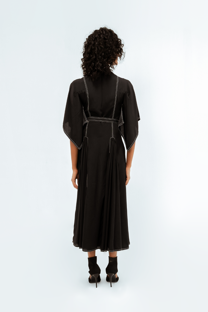 Samara Dress by Leh Studios in black color for women Worldwide