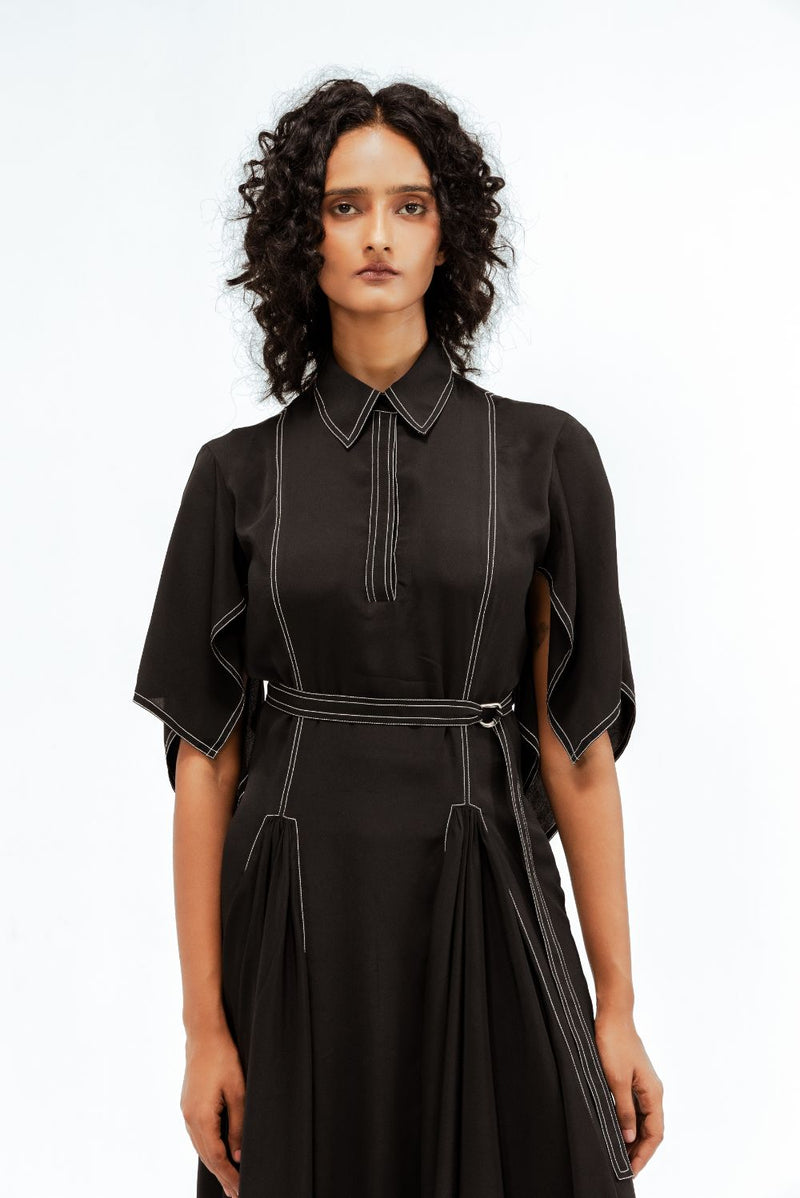 Samara Dress by Leh Studios in black color for women Worldwide