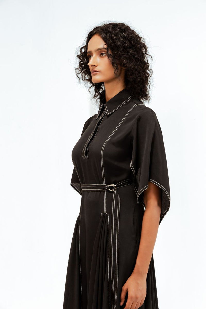Samara Dress by Leh Studios in black color for women Worldwide