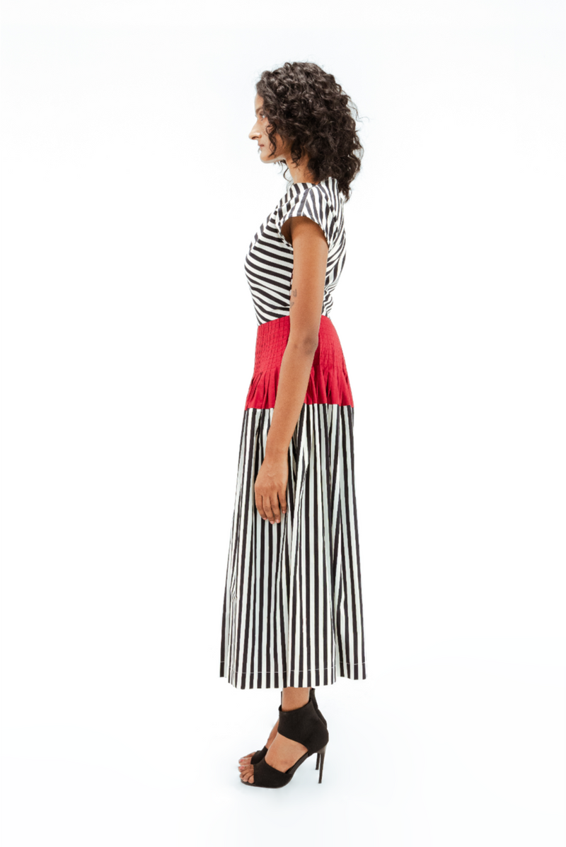 Zelda Dress 100% cotton by Leh Studios in multi color for women Worldwide