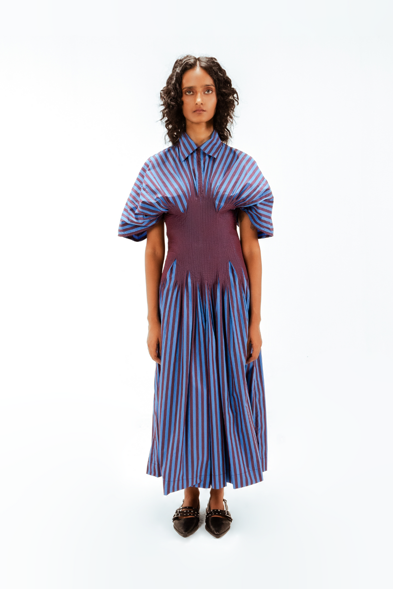 Zora Dress 100% cotton by Leh Studios in multi color for women Worldwide