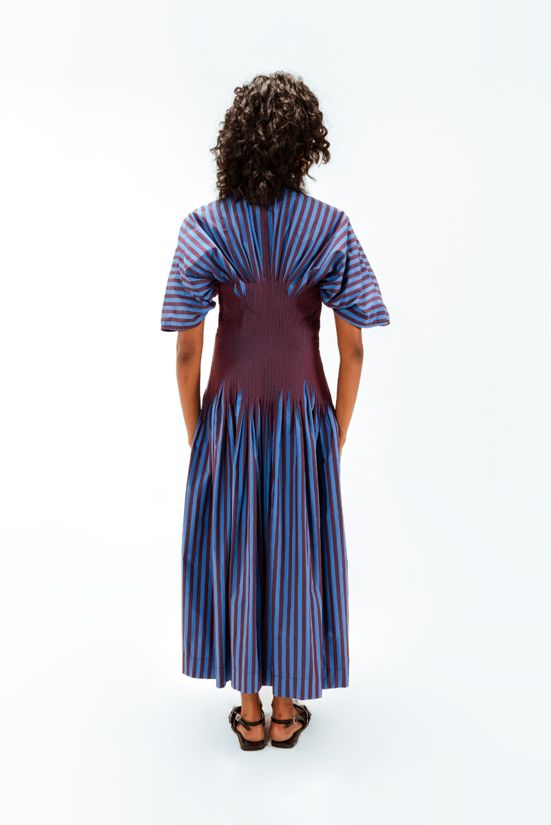 Zora Dress 100% cotton by Leh Studios in multi color for women Worldwide