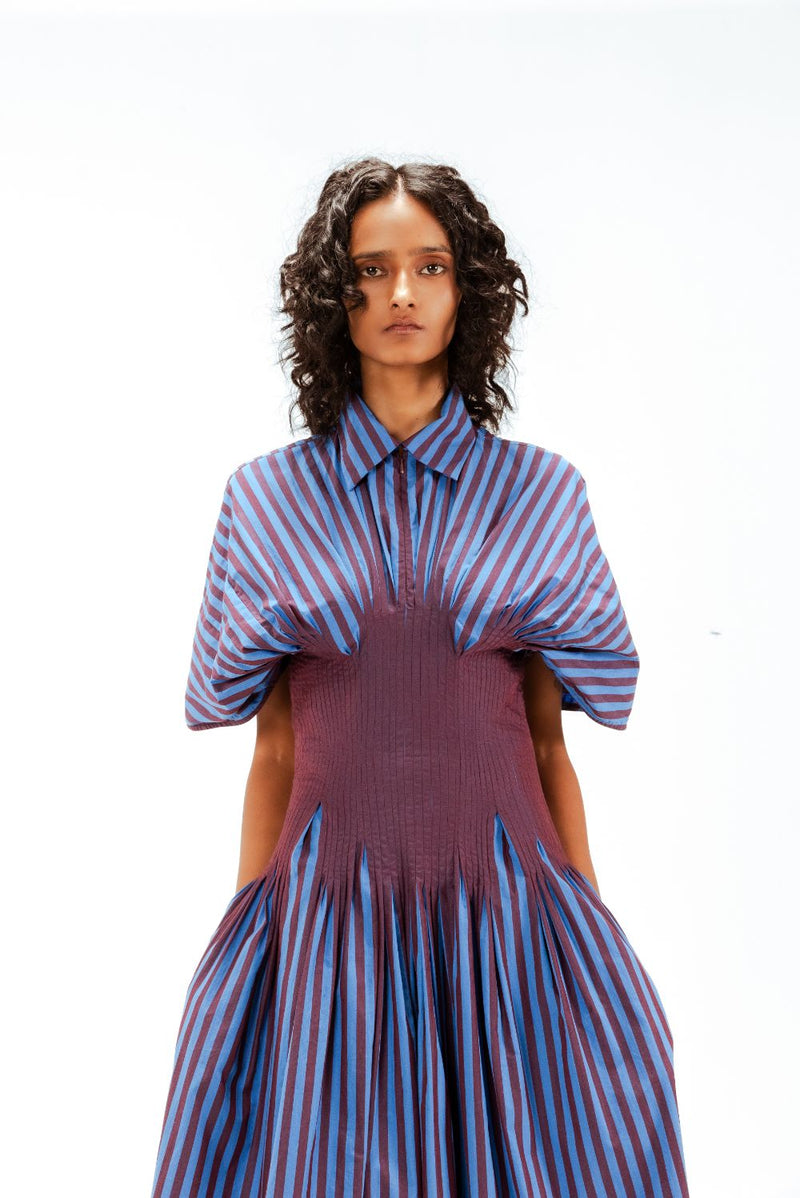 Zora Dress 100% cotton by Leh Studios in multi color for women Worldwide