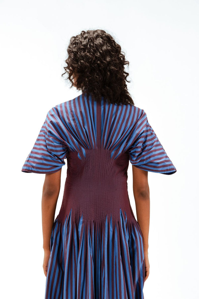 Zora Dress 100% cotton by Leh Studios in multi color for women Worldwide