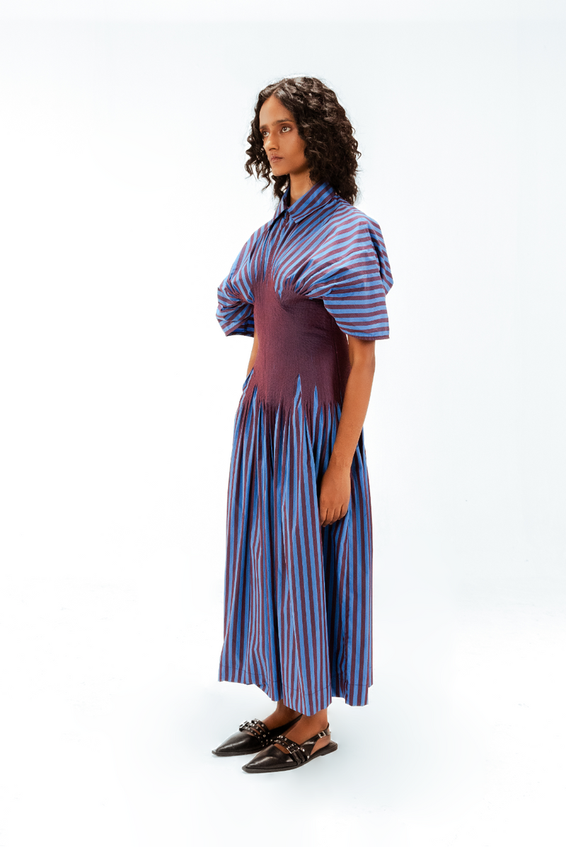 Zora Dress 100% cotton by Leh Studios in multi color for women Worldwide